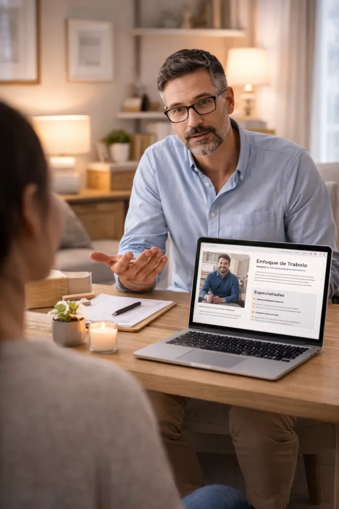 La pagina web que una consulta psicologica necesita para generar confianza y facilitar el contacto