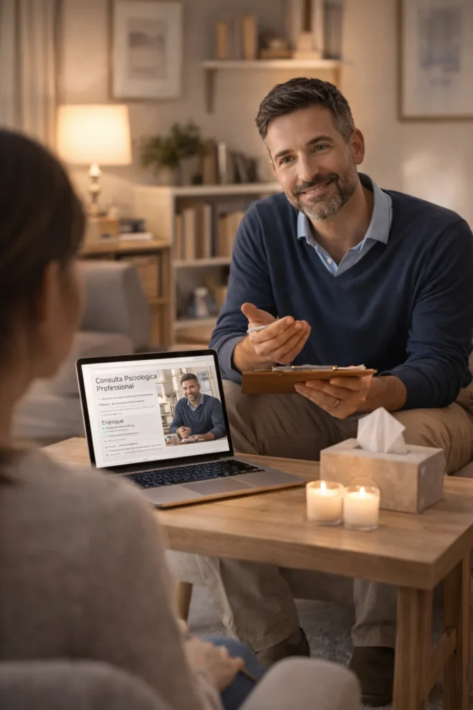 No hacemos webs frias ni genericas. Disenamos webs para psicologos que transmiten cercania y confianza